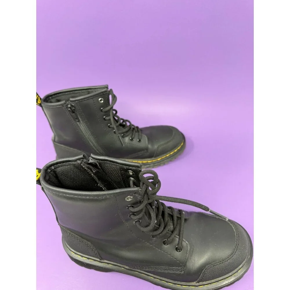 Dr. Martens Black Zavala Leather Boots Womens 5